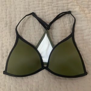 Army Green Push-up Bikini Top